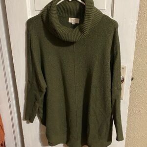 LOFT Olive Green Turtleneck Sweater